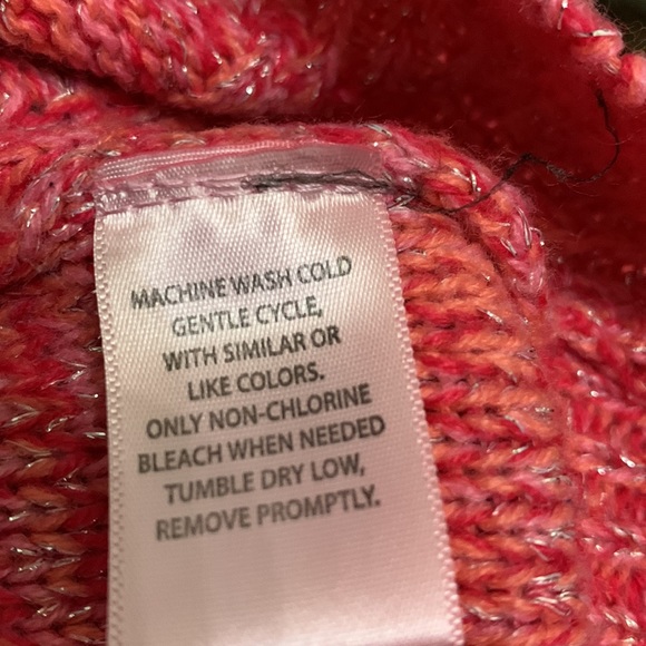 Kids Pink Cable knit Sweater with silver thread (size M/5-6) - Picture 5 of 5